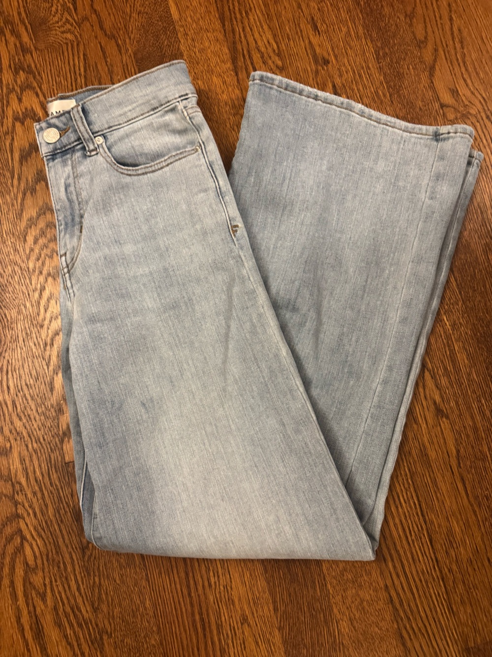 Frame Denim Pale Blue Wide Leg Jeans